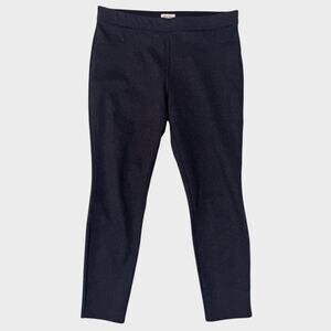 Max Studio XL Pull On Elastic Waist Black Textured Ankle Pants